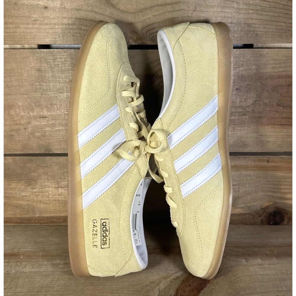 NEW Womens 11 Adidas Gazelle Lo Pro “Almost Yellow Cloud White Gum” Shoes JR8894 - Picture 5 of 8